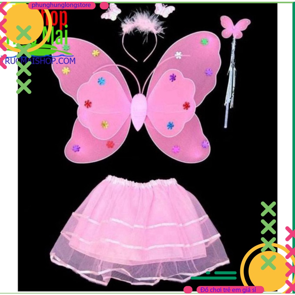 Cánh tiên kèm váy cho bé