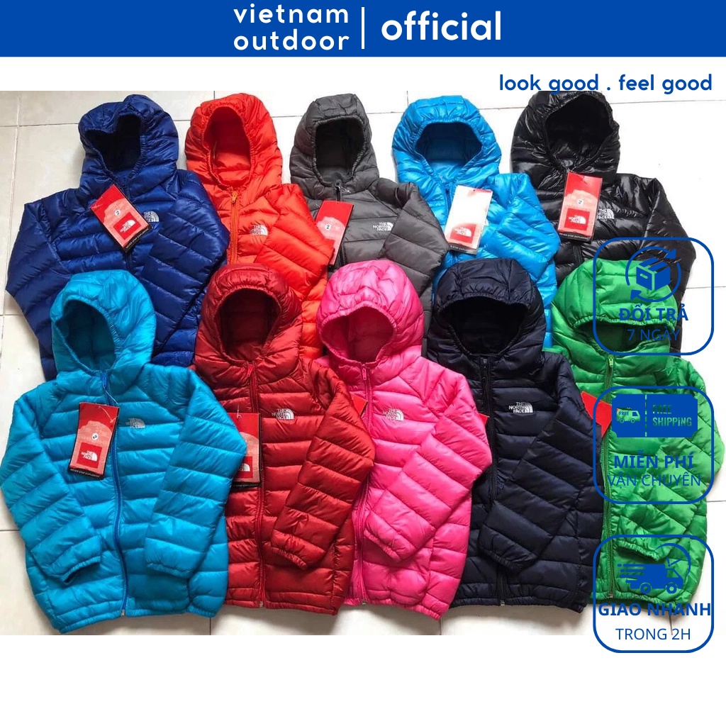 Áo khoác phao trẻ em The North Face kiểu dáng năng động chất liệu lông vũ giữ nhiệt cực ấm