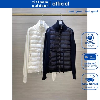 Áo khoác lông vũ phối len nam/nữ moncler - áo phao chất liệu lông vũ cực ấm