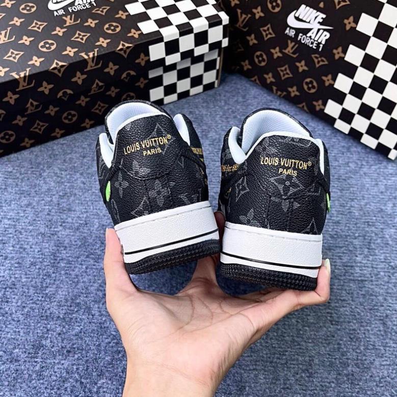Giày Nike_AF1 LV Black, Giày Air Force 1 LV Đen, Xám Hàng Cao Cấp Unisex dễ phối đồ