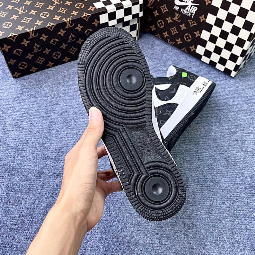 Giày Nike_AF1 LV Black, Giày Air Force 1 LV Đen, Xám Hàng Cao Cấp Unisex dễ phối đồ