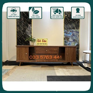 Kệ tivi đẹp gỗ sồi tự nhiên cánh cửa mở lùa hiện đại, kích thước đa dạng từ 1m8 đến 2m4