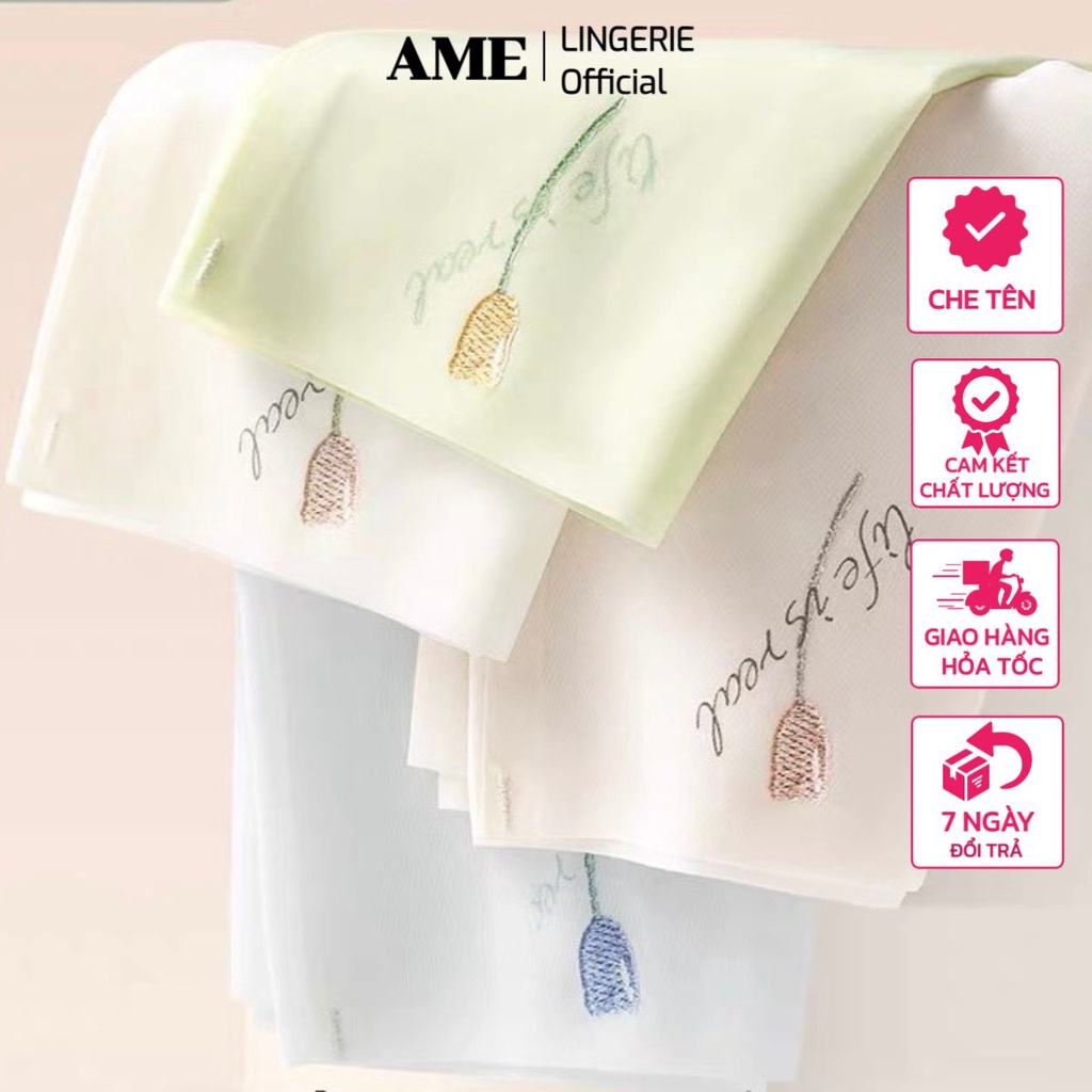 Set quần lót tàng hình thêu hoa cạp cao kháng khuẩn Life, có Big Size mỏng mát ôm sát kháng khuẩn
