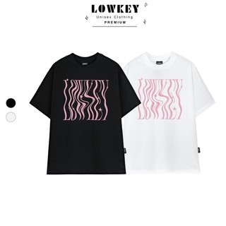 T-shirt unisex black and pink lowkey premium k0109 - thoáng mát không nhăn