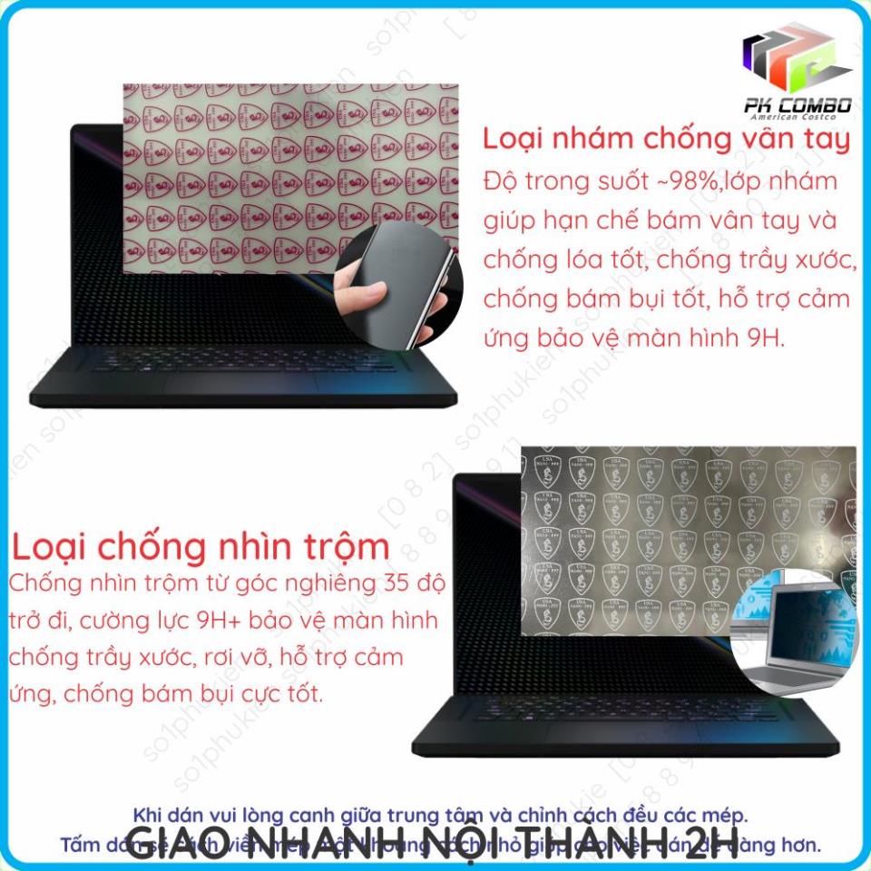 Dán màn hình cường lực laptop Asus ROG Zephyrus M16  Gu603 / M16  Gu604 nano dẻo siêu mỏng trong suốt, nhám