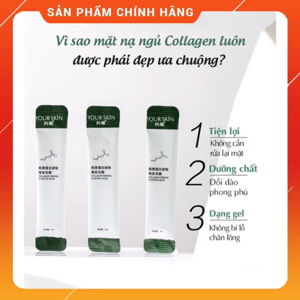 Mặt nạ ngủ collagen dưỡng trắng giúp da căng bóng trẻ hoá làn da