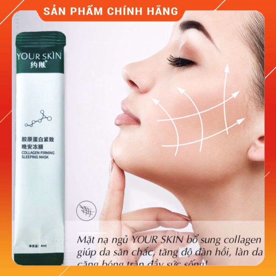Mặt nạ ngủ collagen dưỡng trắng giúp da căng bóng trẻ hoá làn da