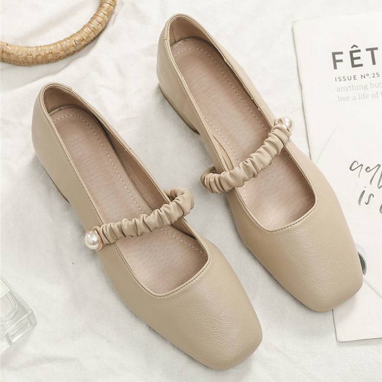 Giày Búp Bê Gót Thấp Mũi Vuông Thời Trang Cho Nữ