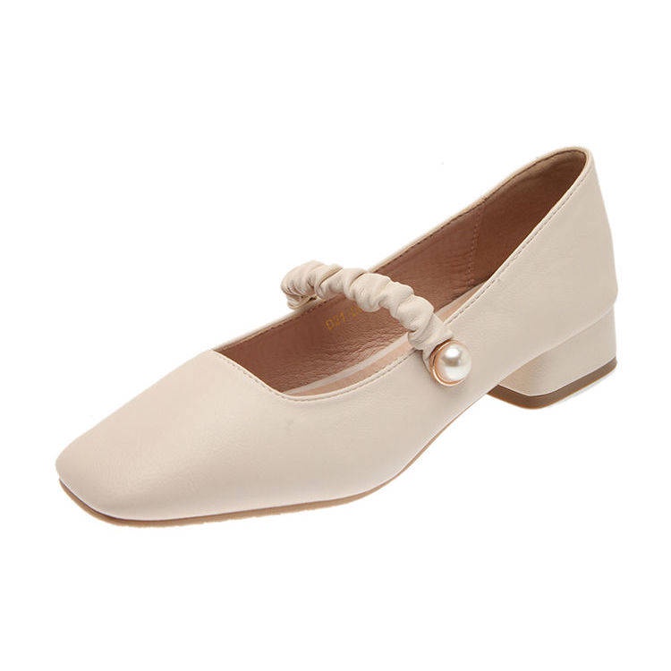 Giày Búp Bê Gót Thấp Mũi Vuông Thời Trang Cho Nữ