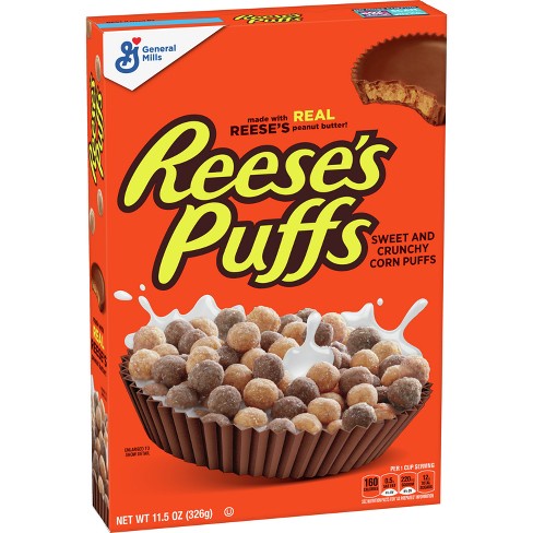 Ngũ Cốc Socola Đậu Phộng, Reese`s Puffs, Sweet & Crunchy Corn Puffs, 1