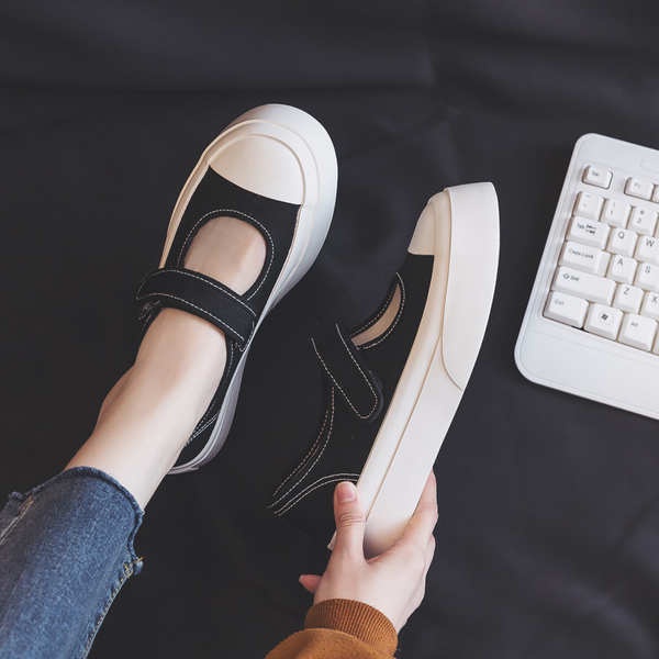 Giày Mary Jane Quai Dán Đế Dày Thời Trang Mùa Hè Dành Cho Nữ