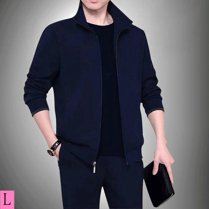 Bộ Đồ Thể Thao Áo Khoác Cardigan Phối Quần Dài Thời Trang Thu Đông Cho Nam Trung Niên