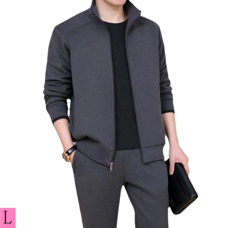 Bộ Đồ Thể Thao Áo Khoác Cardigan Phối Quần Dài Thời Trang Thu Đông Cho Nam Trung Niên
