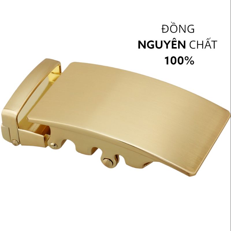 "KHOÁ ĐỒNG ĐÚC 100%" => MẶT THẮT LƯNG NAM MẪU TRƠN TL03 , KHOÁ TỰ ĐỘNG, DÀNH CHO DÂY 3,4 -3.6CM