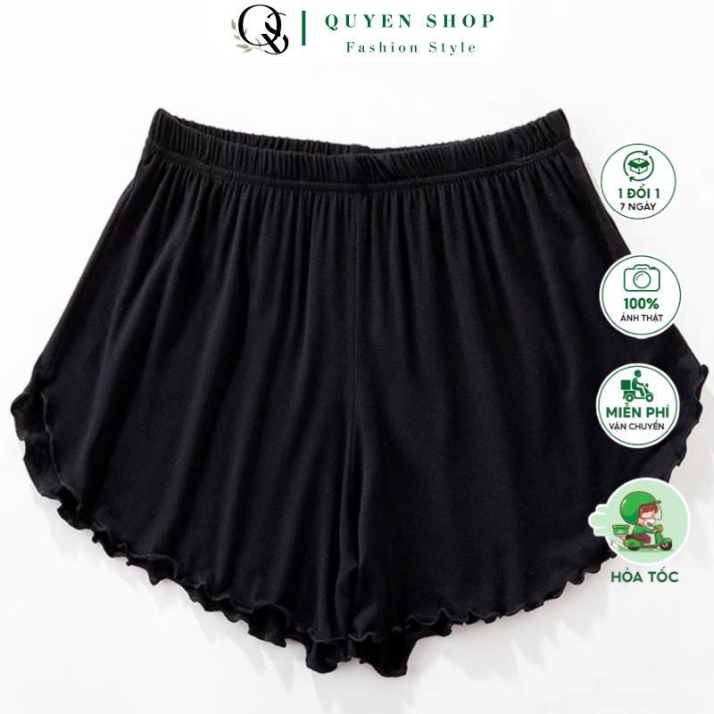 Quần Đùi Nữ Vải Cotton Lụa Mịn Mát Co Giãn - QS Quyen Shop