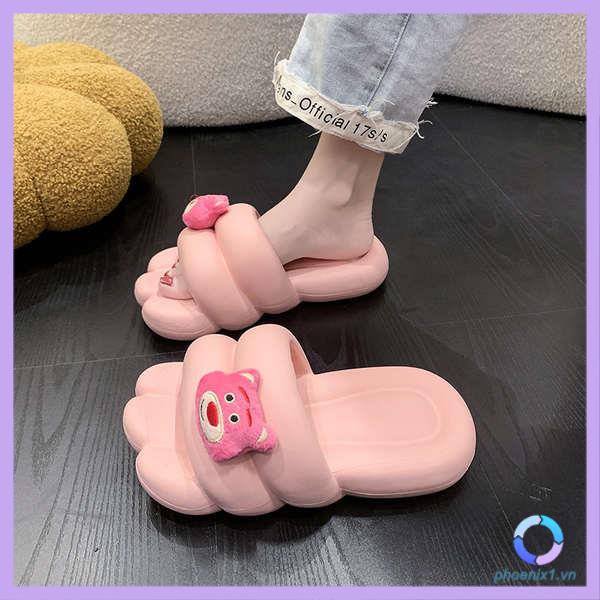 Dép Quai Ngang Họa Tiết Hoạt Hình Xinh Xắn Dành Cho Nữ