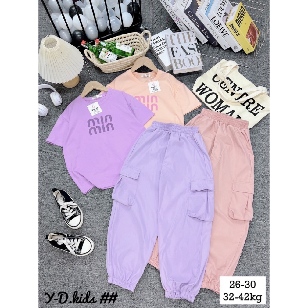 Set bộ quần áo cá tính cho bé gái size đại 30-42kg Bộ Hiphop thu đông trẻ em Kittenbabyshop
