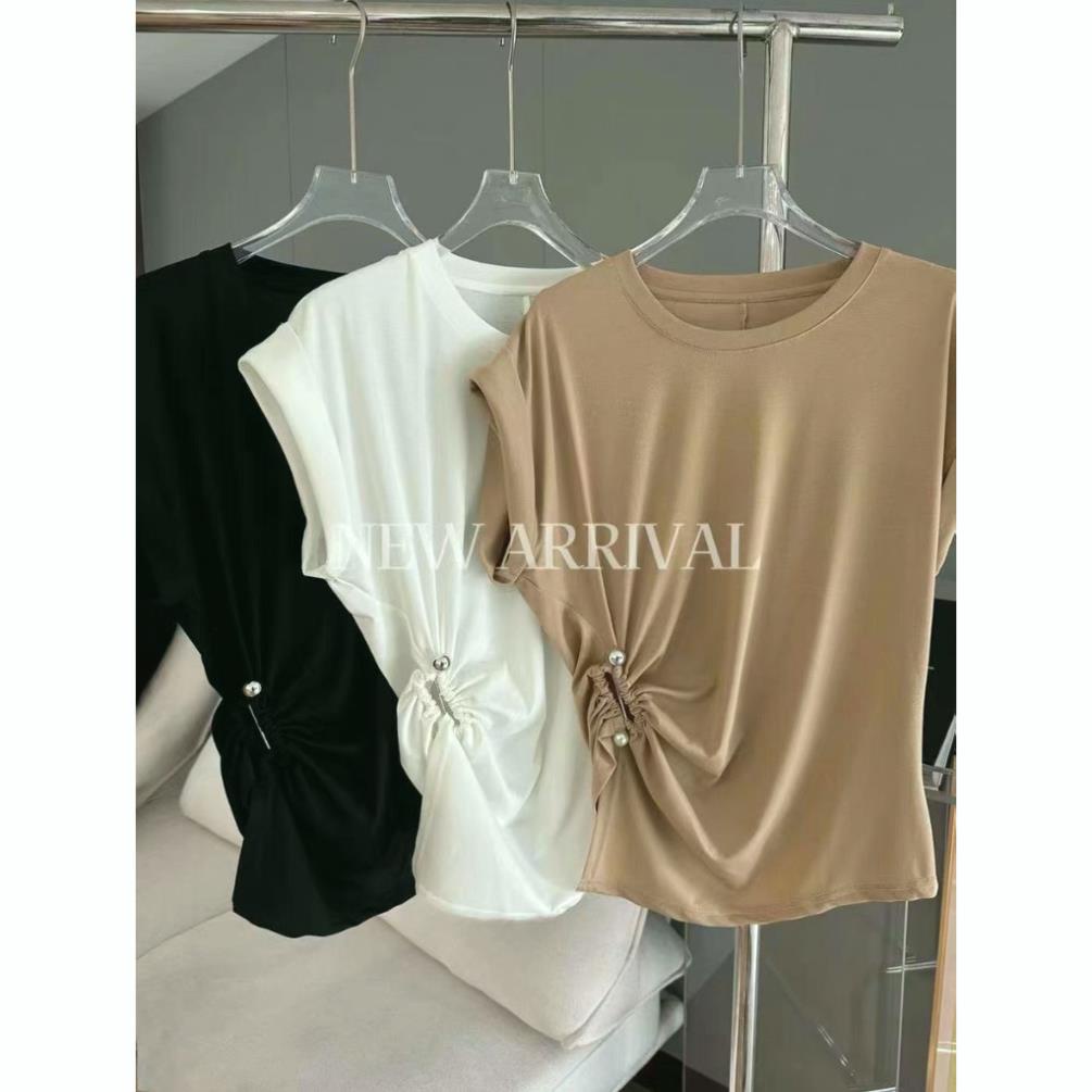 Áo thun tay lật dúm eo siêu sang thời trang siêu xinh AO23
