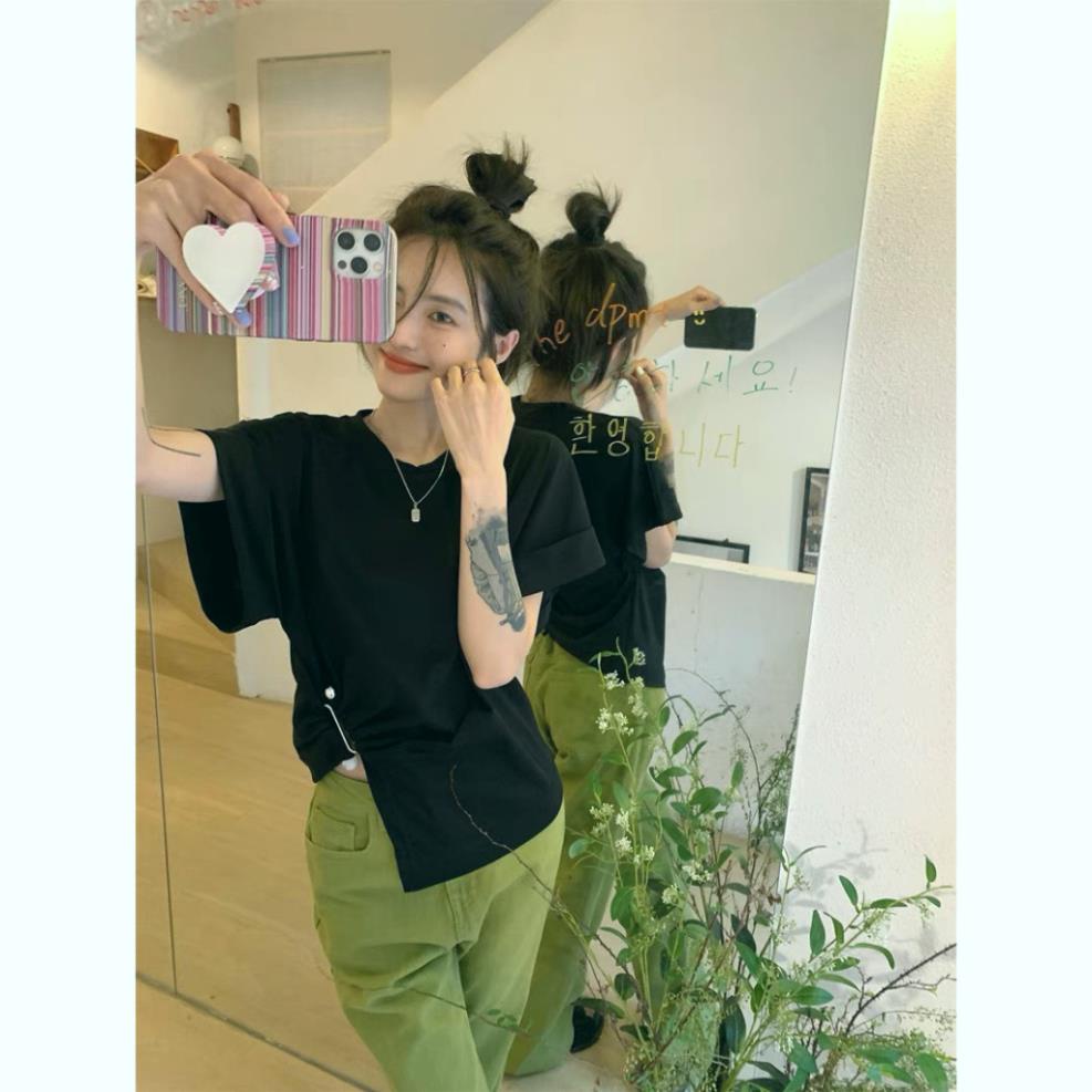 Áo thun tay lật dúm eo siêu sang thời trang siêu xinh AO23