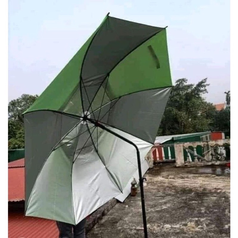 Ô câu cá - Ô Dù che Nắng Mưa hình xanh sọc dưa và giọt nước