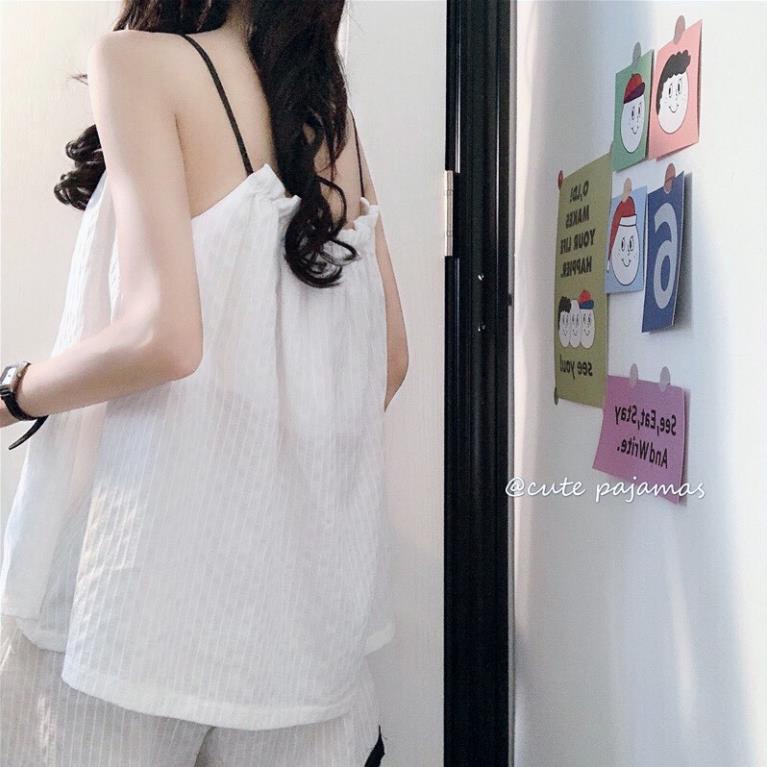 Áo thun tay ngắn, dáng ôm nữ tính kiểu vải xốp nhăn AO7