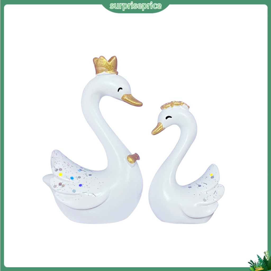 1 Cặp Mô Hình Thiên Nga Thật Không Vỡ Dùng Trang Trí Nhà Cửa / Lễ Tình Nhân