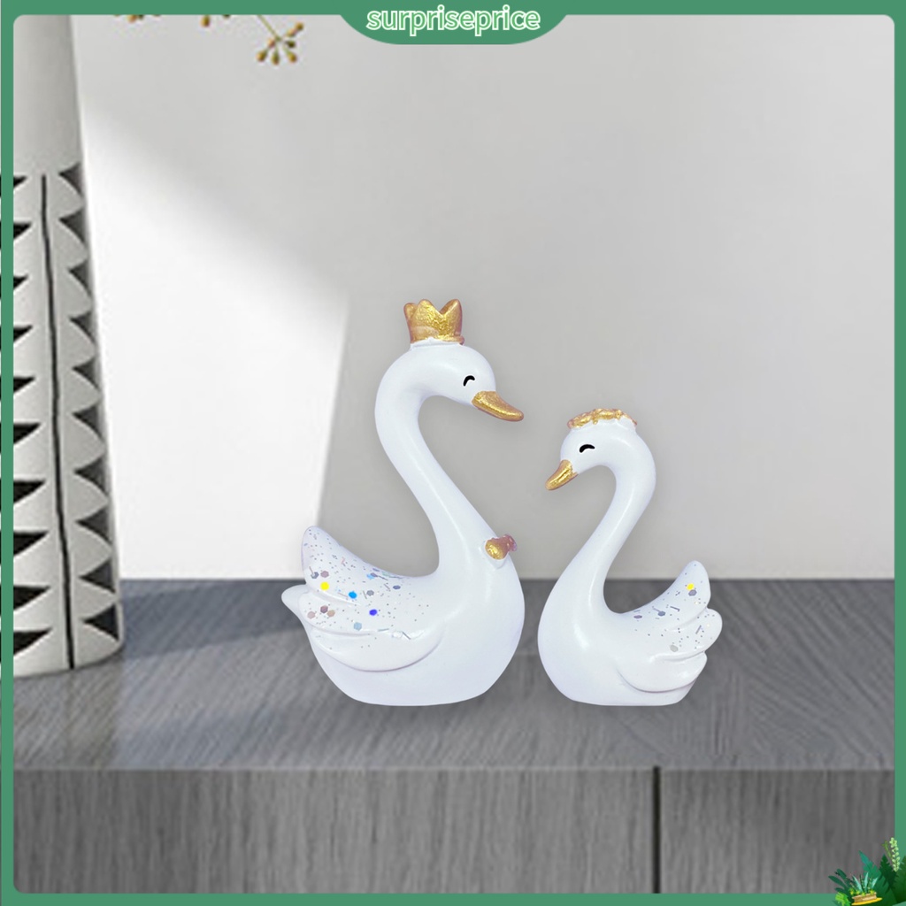 1 Cặp Mô Hình Thiên Nga Thật Không Vỡ Dùng Trang Trí Nhà Cửa / Lễ Tình Nhân