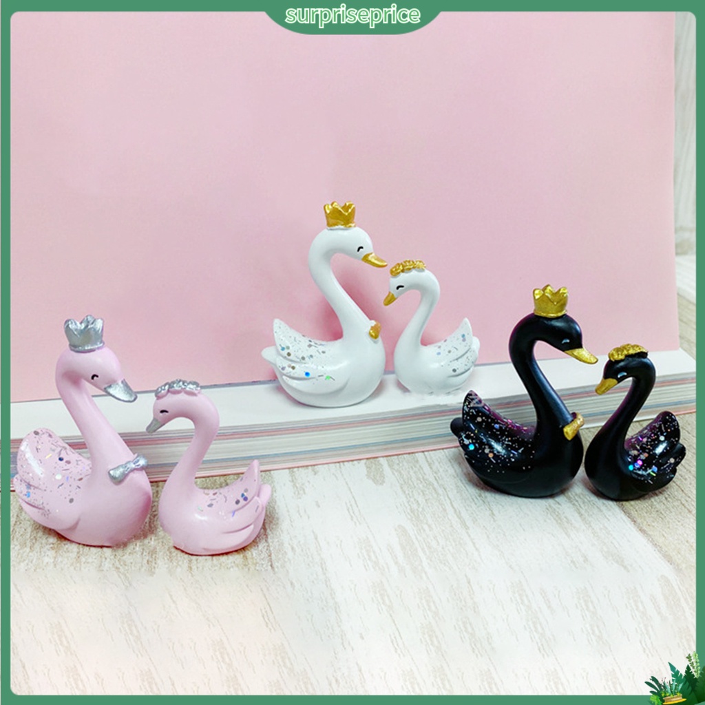 1 Cặp Mô Hình Thiên Nga Thật Không Vỡ Dùng Trang Trí Nhà Cửa / Lễ Tình Nhân