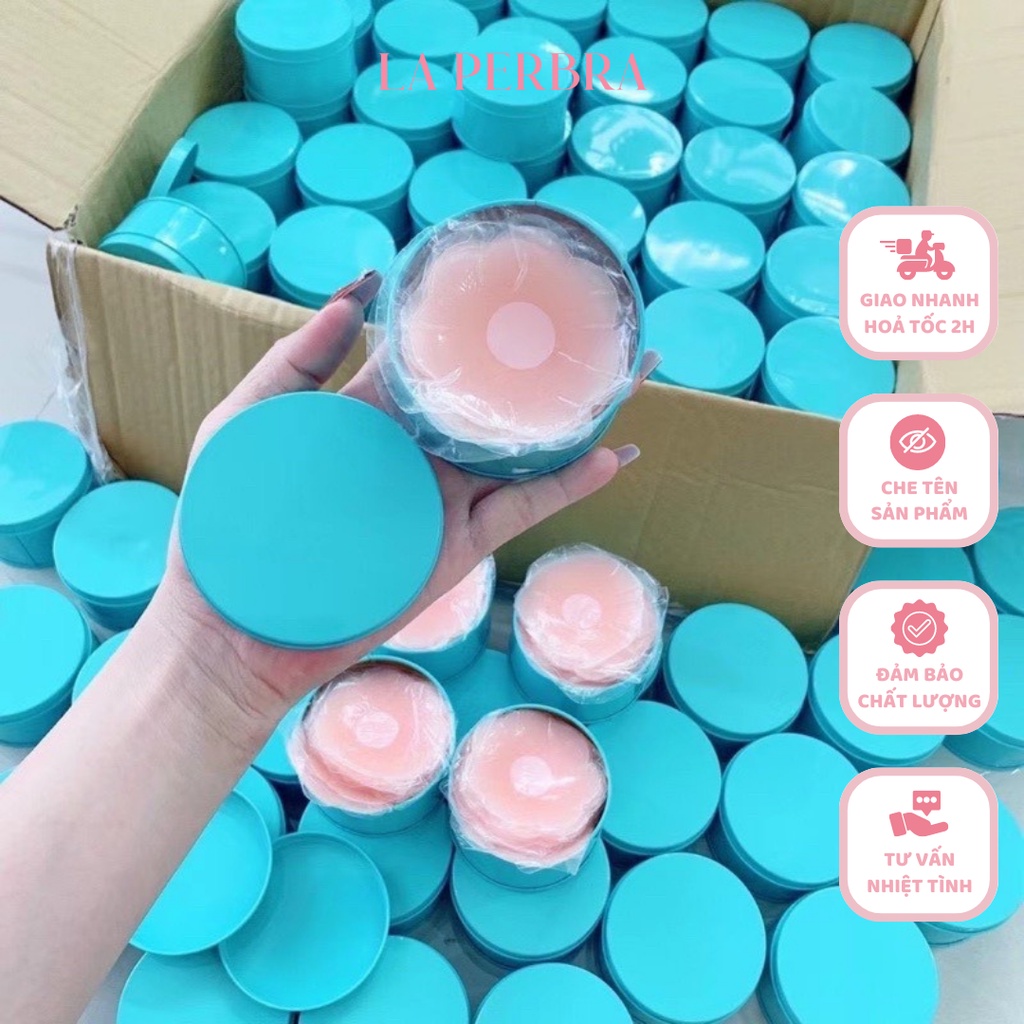 D02 | Miếng Dán Ngực Silicon Tàng Hình Cao Cấp Miếng Dán Ti Hộp Từ 4 Đến 6 Cặp Dán La Perbra