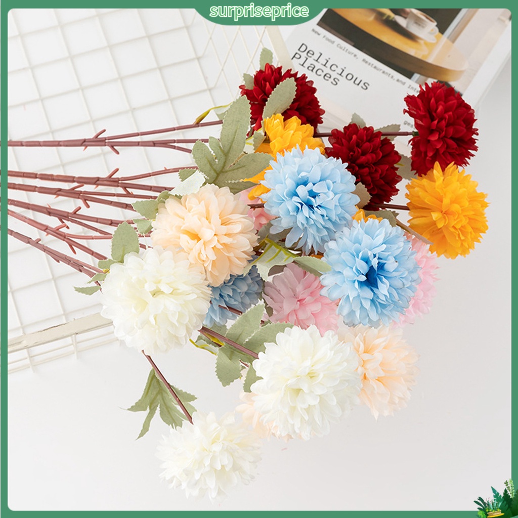 Ever Lâu Hoa Hành Tây Giả 3 Đầu Quả Bóng Trang Trí Tiệc Tùng Không Bị Lem