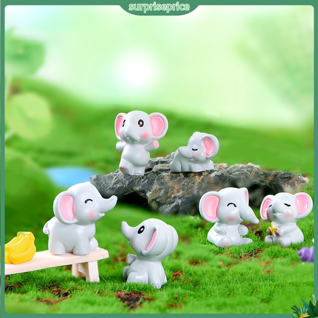 Mô Hình Voi Mini 7 Kiểu Nhỏ Gọn Trang Trí Xe Hơi