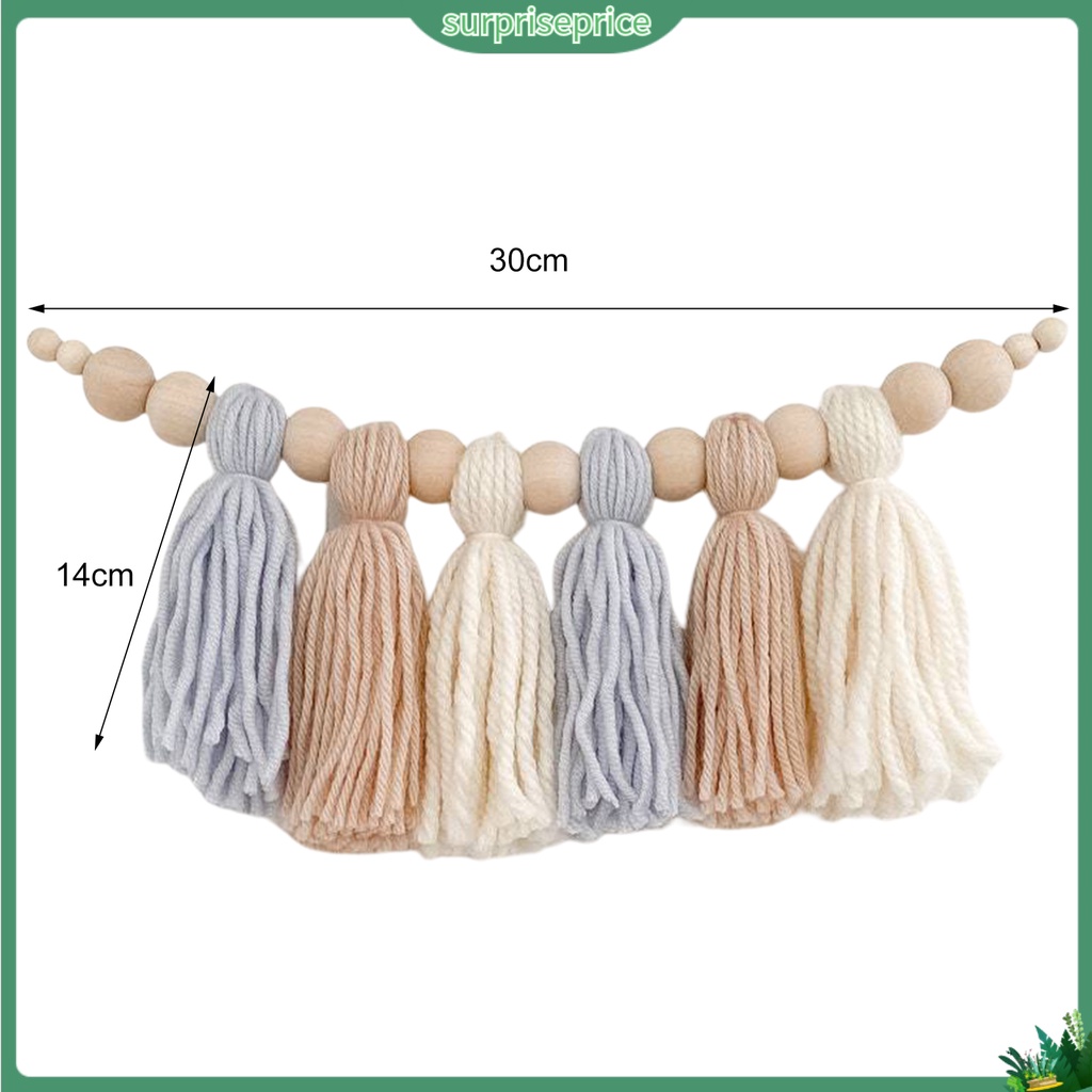 Dây Treo Macrame Bằng Gỗ Màu Pastel Phong Cách Đa Dạng Dùng Trang Trí Phòng Trẻ Em