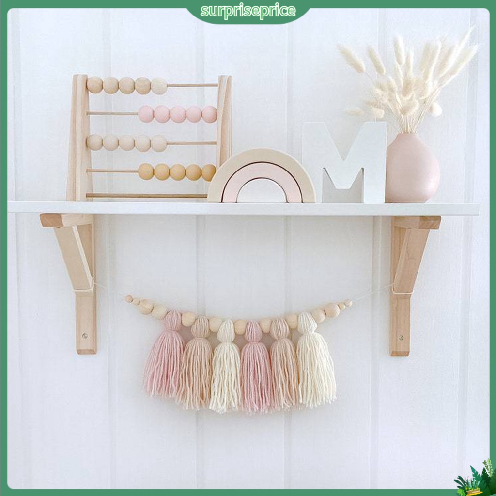 Dây Treo Macrame Bằng Gỗ Màu Pastel Phong Cách Đa Dạng Dùng Trang Trí Phòng Trẻ Em