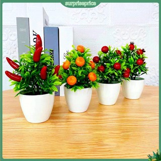 <surprise> Chậu cây cảnh nhân tạo bằng nhựa dùng trang trí nhà cửa