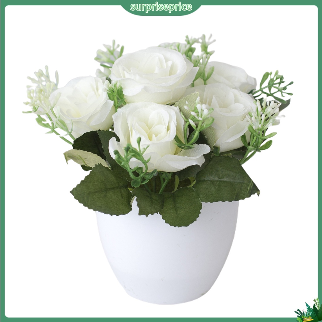 Chậu hoa nhân tạo bằng nhựa độc đáo dùng trang trí phòng ngủ