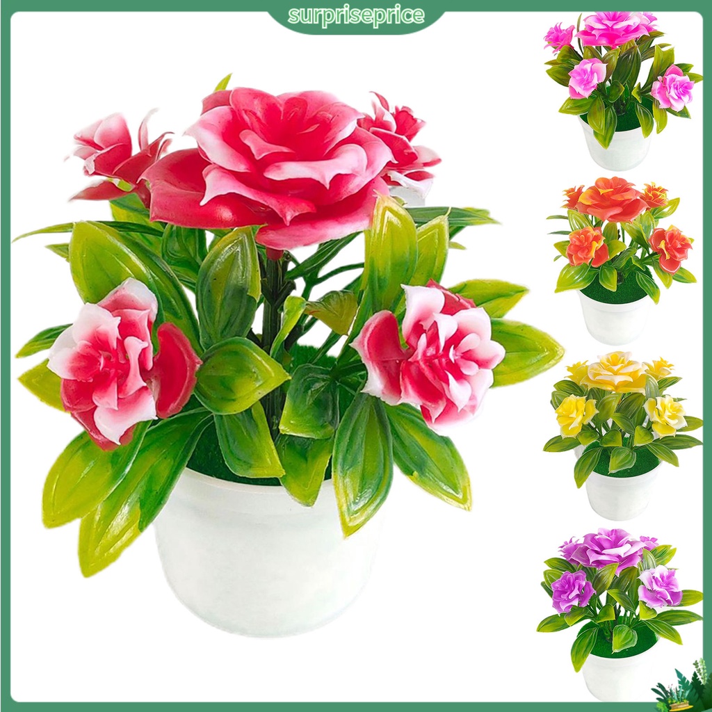 Chậu hoa giả trang trí nội thất sinh động hoa