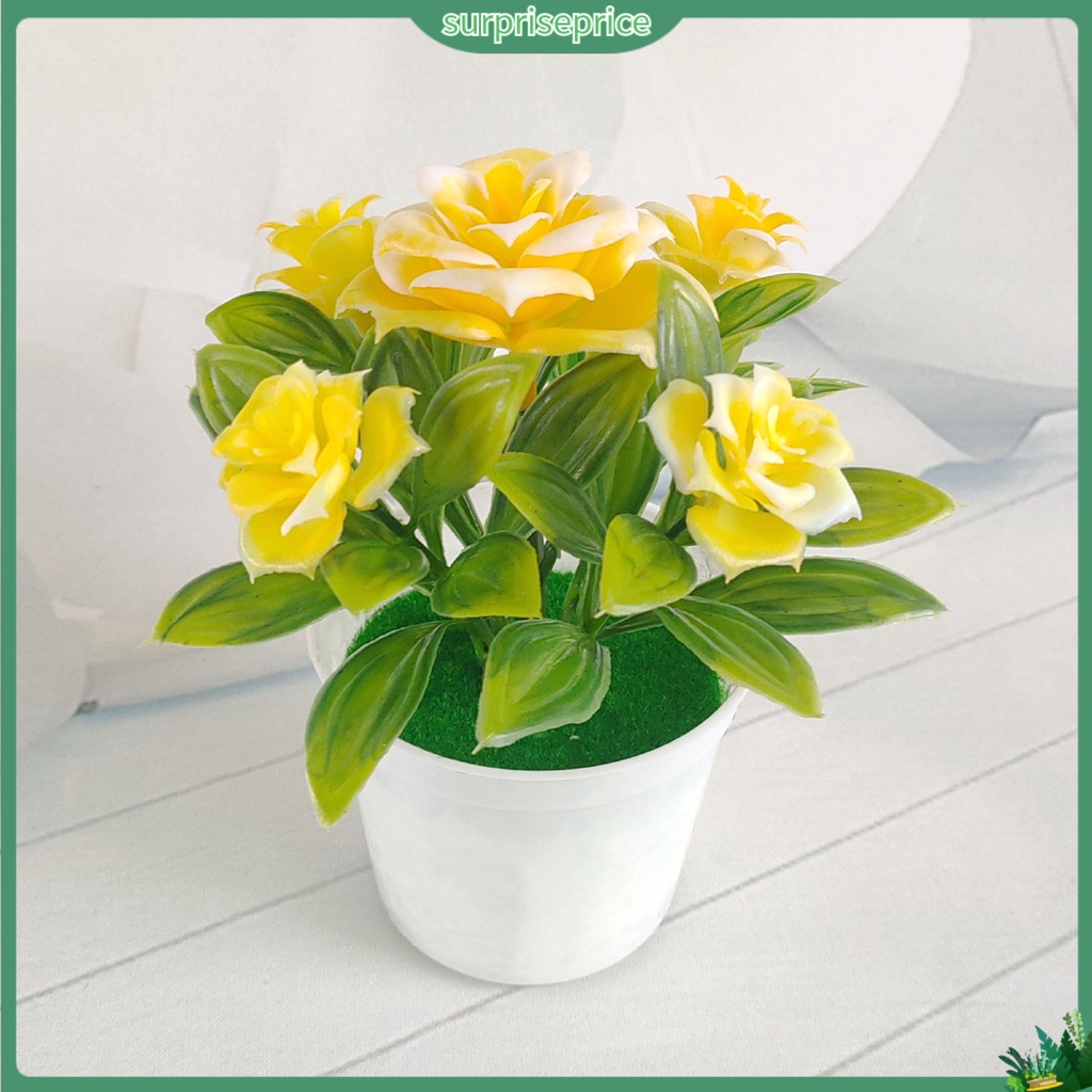 Chậu hoa giả trang trí nội thất sinh động hoa