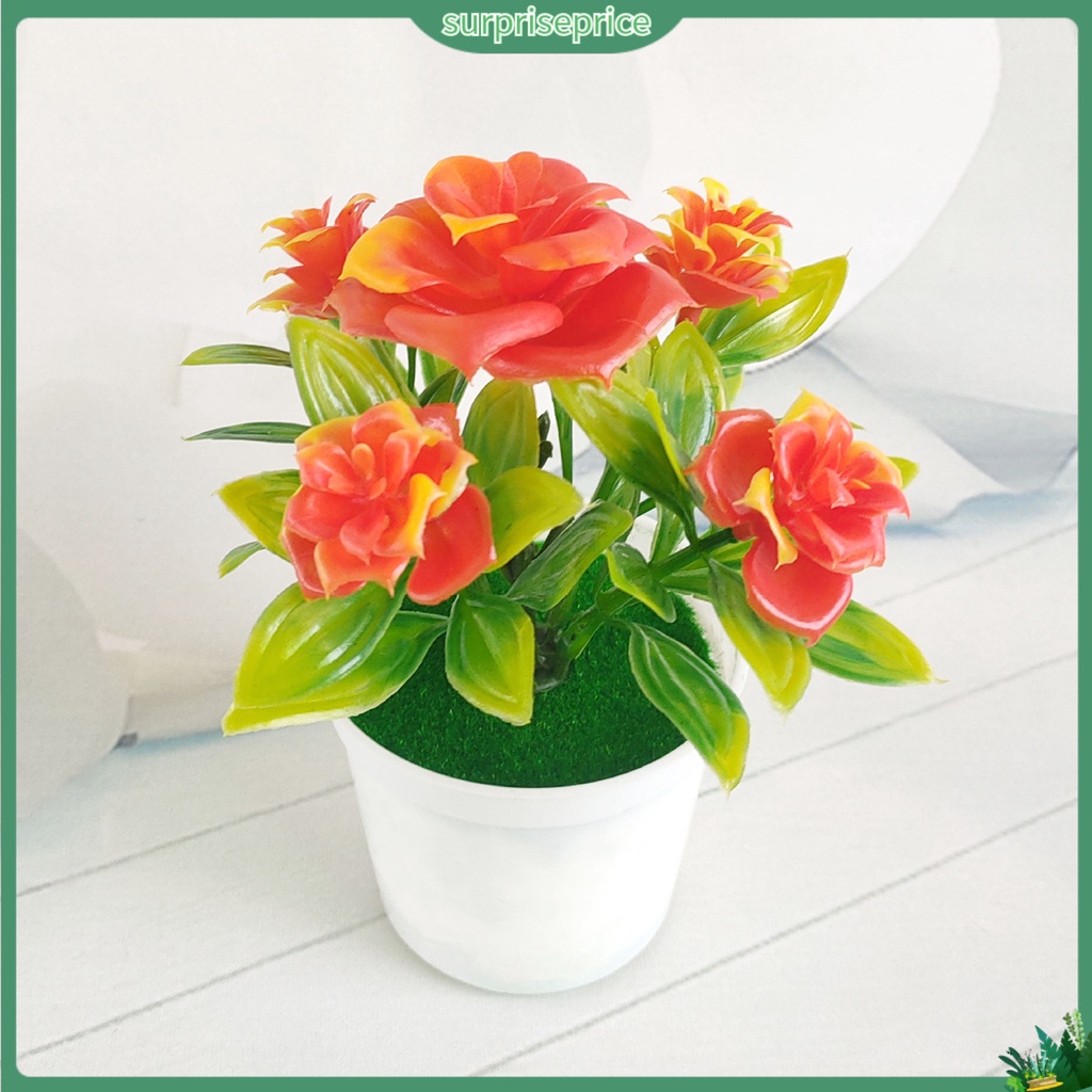 Chậu hoa giả trang trí nội thất sinh động hoa
