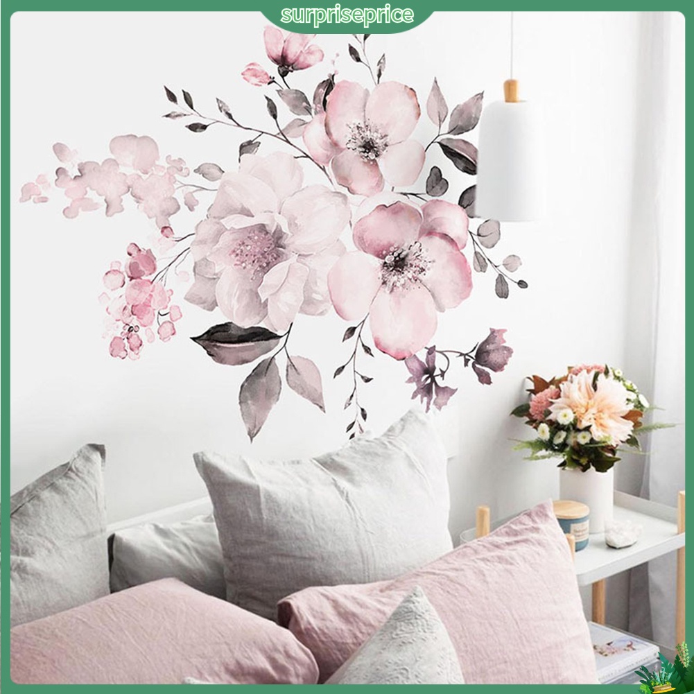 Decal dán tường Họa Tiết Hoa Nhiều Màu Sắc Dùng Trang Trí Phòng Khách