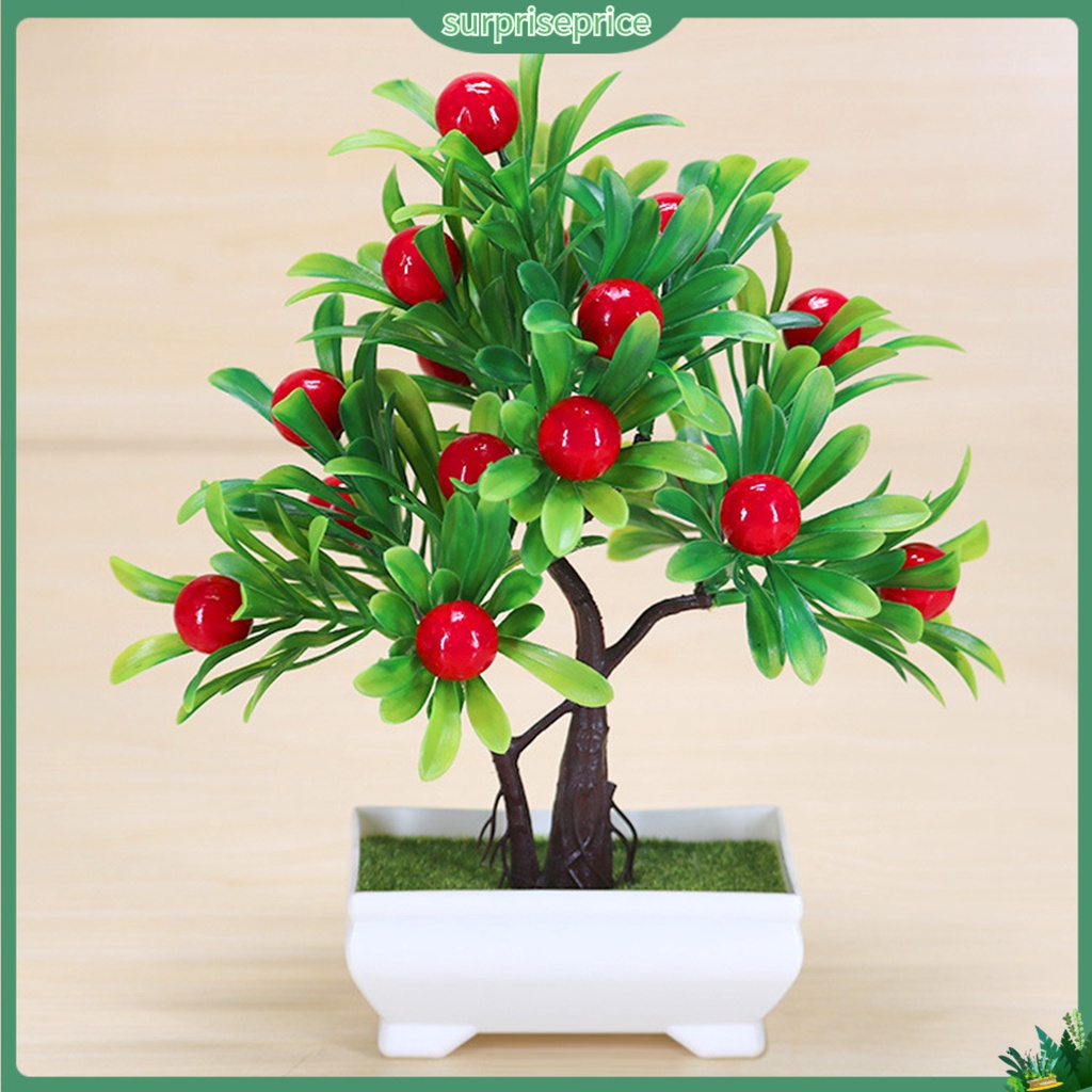 1 Cây Cam Bonsai Nhân Tạo Để Bàn Trang Trí Nhà Ở / Văn Phòng