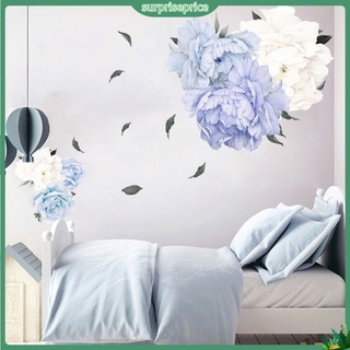 <surprise> Giấy PVC dán tường trang trí hình hoa mẫu đơn 3D DIY