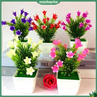 <surprise> Hoa giả dùng trang trí nội thất / đám cưới kèm chậu tiện dụng