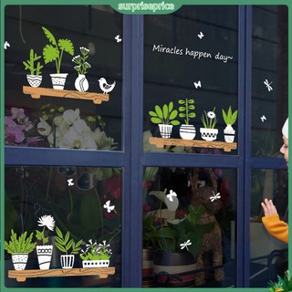<surprise> Nhãn dán tường PVC tự dính họa tiết cây cảnh độc đáo