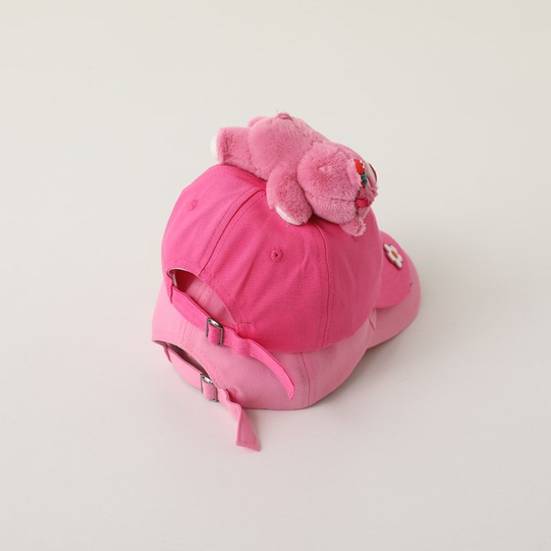 Mũ lưỡi trai trẻ em siêu xinh dễ thương in hoạt hình gấu dâu mang êm nhẹ mát mẻ hút mồ hôi NaHi ngochieu1111