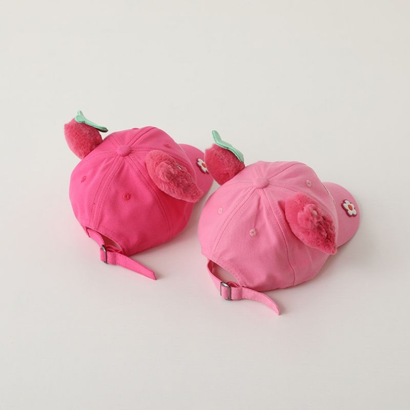 Mũ lưỡi trai trẻ em siêu xinh dễ thương in hoạt hình gấu dâu mang êm nhẹ mát mẻ hút mồ hôi NaHi ngochieu1111