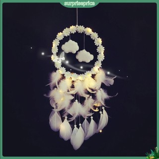 <surprise> Dream Catcher phối lông vũ / hoa / mặt hình mây xinh xắn dùng trang trí nội thất