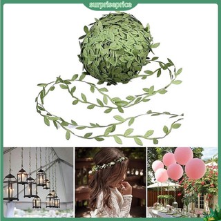 <surprise> Cuộn dây mây lá cây nhân tạo sợi vải dành cho trang trí DIY đa năng tiện lợi 20m
