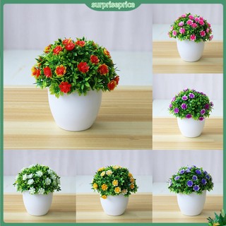 <surprise> Bộ chậu hoa nhân tạo xinh xắn cho trang trí nhà cửa/tiệc