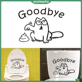 <surprise> Sticker chữ Goodbye ngộ nghĩnh dán trang trí bồn cầu DIY