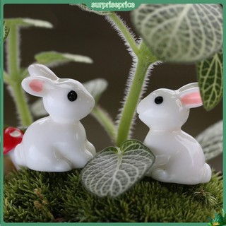 <surprise> Set 10 mô hình chú thỏ dễ thương dùng để trang trí tiểu cảnh 2.5cm